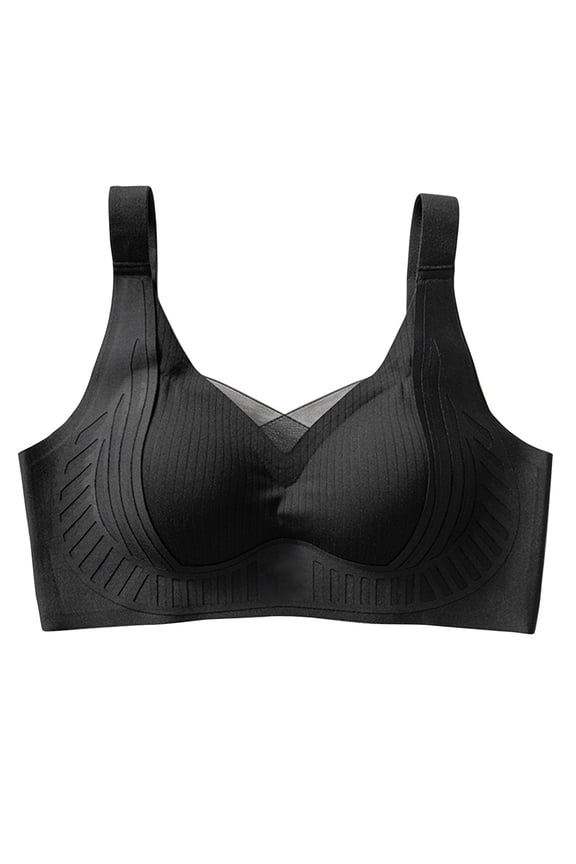 Bust Shaping Bra Lift Bras Push Up Full Coverage Bralettes Adjustable Strap Bra Wireless Comfort Bra Wireless Lifting Bras Lifting Push Up Bralette Full Coverage Support Bras Black M
