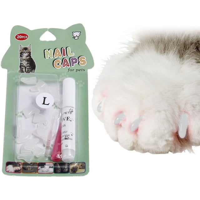 Cat Claw Caps VICTHY Cat Nail Caps (120pcs, Black, Medium) – Soft