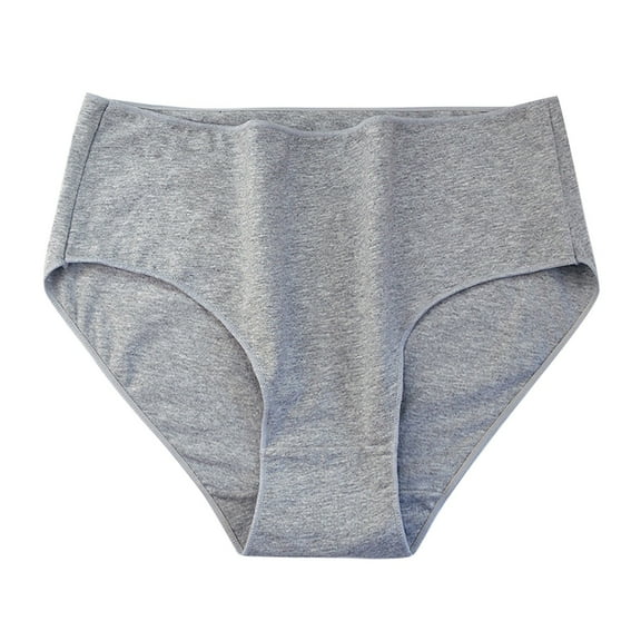 VISALY Cheeky Panties Seamless Underwear Women'S Pure Cotton Underwear Large Size High Waist Breathable High Elastic High Slit Crotch Briefs Breathable Underwear Cotton Panties Panties Grey M