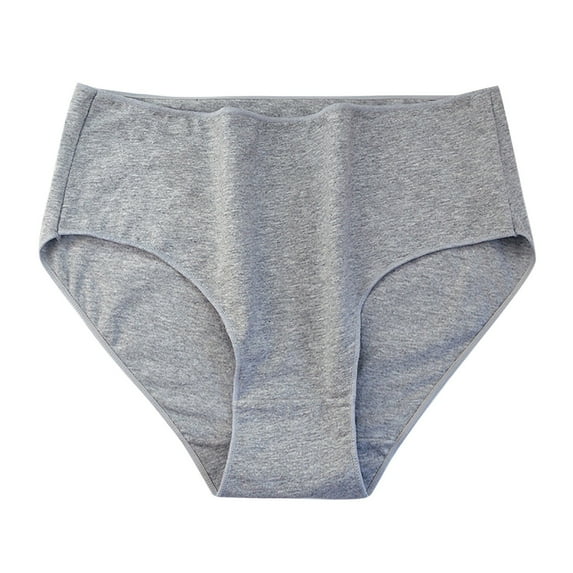 VISALY Cheeky Panties Seamless Underwear Women'S Pure Cotton Underwear Large Size High Waist Breathable High Elastic High Slit Crotch Briefs Breathable Underwear Cotton Panties Panties Grey XL