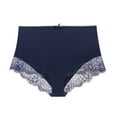 thumbnail image 1 of VISALY Cheeky Panties Silk Panties High Waisted Underwear No Top Full Coverage Briefs Soft Ladies Breathable Underwear Seamless Underwear High Waisted Underwear Navy XXL, 1 of 8