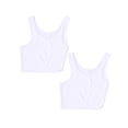 thumbnail image 1 of VISALY Compression Tank Top Set: Sleeveless Design, Solid Colors, Stretch Fabric - 2 Pack Basics, White,S, 1 of 5