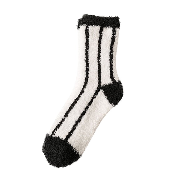 VISALY Coral Fleece Socks for Women,Heart Socks,Fuzzy Socks for Women,Super Soft Warm Cozy Socks for Womens,Winter Warm Comfortable Fabric 2 Pairs Mid-Calf Socks Sleeping Crew Socks B One Size