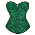 thumbnail image 1 of VISALY Corset Tops for Women Flower Printed Stain Push Up Bodysuit Waist Training Overbust Bustier Corset Boby Shapers Light Green M, 1 of 7