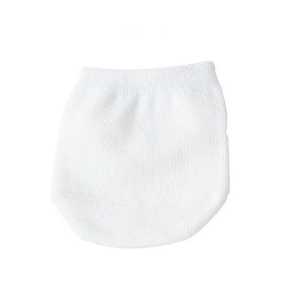 VISALY Cotton Half Socks Toe Topper Liner Socks Toe Cover Socks Socks for Lady, Non-Slip Invisible Socks (White, One Size)