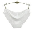 thumbnail image 1 of VISALY Cotton Underwear for Women Bikini Panties, Low-Rise Briefs Women Lace Cotton Panty, Cotton Underwear Cheeky Panties Demifill Teen Girls Period Underwear Cotton Soft Women Panties, White,L, 1 of 5