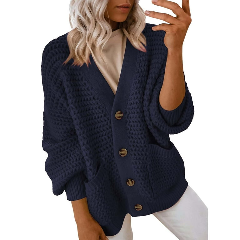 VISALY Cropped Cardigan Button Down Cardigans Women's Fashion