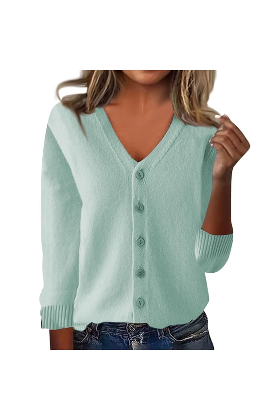 Cropped Cardigan Long Sleeve Cardigan Womens Cardigan Sweaters Button Down V Neck Knit Sweater Jacket Lightweight Comfy Open Front Cardigan Coats Crochet Cardigan Warm Cardigan Mint Green Xxl