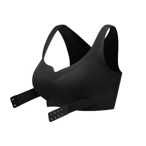VISALY Custom Bust Lift Shaping Bra Shape Lifting Bra for Seniors Wireless Seamless Bra Shape Lifting Bra for Seniors Seniors Shaping Bra Full Coverage Bra for Seniors Women T-Shirt Bra Black M