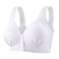 thumbnail image 1 of VISALY Daisy Bras for Older Women Front Closure Wireless Push Up Bras T-Shirt Bras for Older Women Front Closure Bras Push Up Support Bras Snap Front Bras Soft Stretch Bras Silver 36, 1 of 4