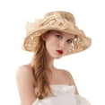 thumbnail image 1 of VISALY Derby Hats Womens Dress Hats | Sun Hats with Uv Protection Women's Casual Flower Mesh Sun Hat Beach Sun Hat Female Organza Hat Womens Mens Sun Hats Wide Brim Beach Hats s Wide Brim, 1 Pack, 1 of 6