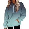 thumbnail image 1 of VISALY Fashion Hoodies Pullover Sweatshirt Long Sleeve Print Oversized Sweatshirt Pullover with Pocket Trendy Sweater Tunic Tops Oversized Casual Tops Jackets Casual Tops Long Sleeve Black L, 1 of 5