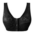 thumbnail image 1 of VISALY Front Closure Bras for Women, High Support Adjustable Strap Full Coverage Up Bras Comfortable No Underwire S, Wireless Bra, Front Closure Bras for Women, Bras (Black, 42), 1 of 6