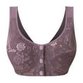 thumbnail image 1 of VISALY Front Closure Bras for Women, High Support Adjustable Strap Full Coverage Up Bras Comfortable No Underwire S, Wireless Bra, Front Closure Bras for Women, Bras (Purple, 42), 1 of 9