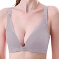 thumbnail image 1 of VISALY Full Coverage Bras Lace Flower Bra Tshirt Bra Elastic Large Shaping Bra Everyday Bras Plus Size Bras for Women Grey 75C, 1 of 6