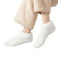 thumbnail image 1 of VISALY Fuzzy Socks Ankle Socks for Women Coral Fleece Thickened Anti-Slip Floor Sock for Adult Winter Warm Short Tube Socks Home Sleep Socks White One Size, 1 of 4