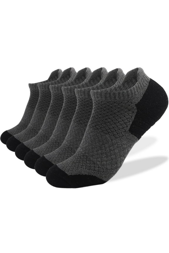 Grip Socks Womens Cotton Ankle Socks | Running Socks Thick Ankle Socks for Women Men's Running Socks Towel Bottom Boat Socks Thick Ankle Socks Size 6-8 Running Socks Crew Socks Ankle | S