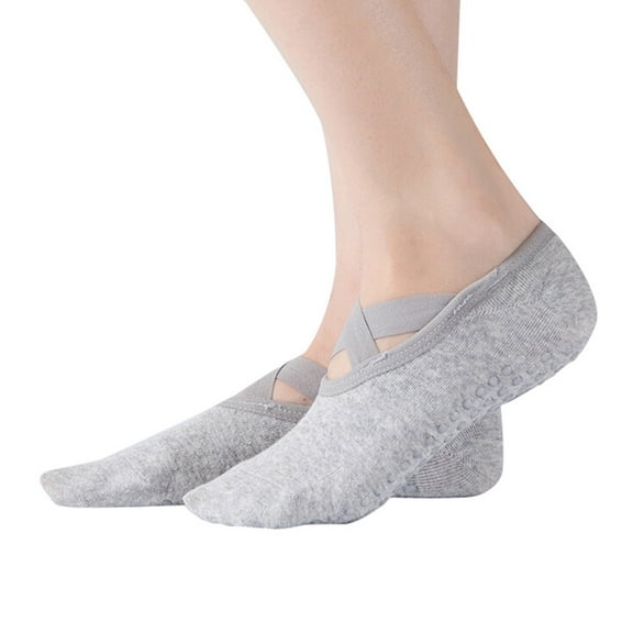 VISALY Grip Socks Womens Low Socks | Non Slip Socks Women's Ballet Yoga Non-Slip Breathable Socks Women Yoga Socks Anti Slip Bandage Slipper Socks for Women Socks Size 9-11 Pilates Socks, 1Pair