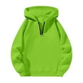 thumbnail image 1 of VISALY Half Zip Pullover Tunic Sweatshirt Ladies' Casual Half Zipper Loose Sports Sweatshirt Oversized Sweatshirt Basic Sweatshirt Pullover Sweatshirt for Women Green 3Xl, 1 of 2