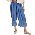 thumbnail image 1 of VISALY Harem Pants Ruffle Pants Ruffle Bloomers Slips Pants Pajama Flowy Pants for Women Capris Lace Bloomers Sports Pants for Women Lightweight Work Pants Elastic Waist Pants Sweatpants Women Bu2 M, 1 of 5