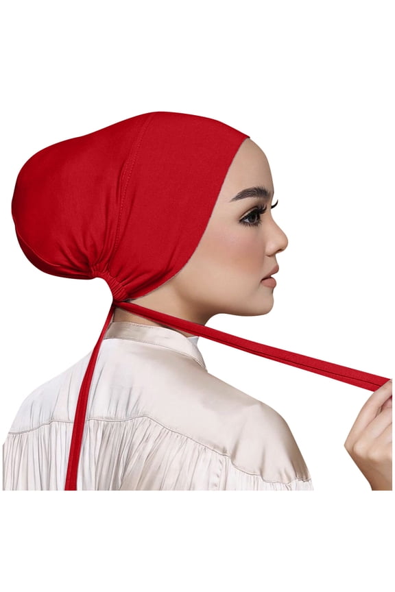 Headband Solid Color Bandanas | Womens Elastic Belt Women's Casual Solid Color Multi-Color Elastic Tie-Up Muslim Headscarf Bandanas for Hair Black Belt with Gold Buckle Black Hat | 1Pair