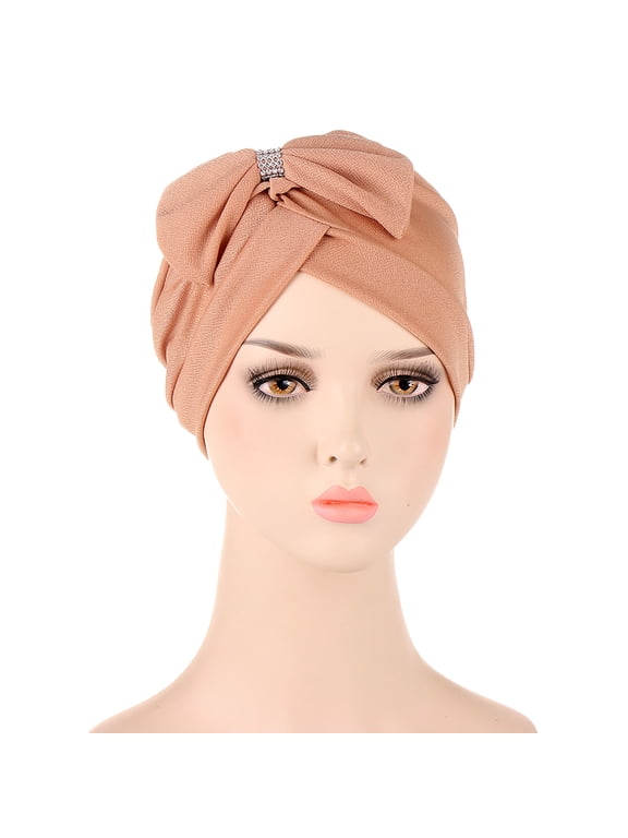 Headband Womens Head Coverings | Head Wraps Cancer Headwear for Women Chemo Bow Turban Hat Turban Hat Muslim Hair Headbands Bandanas for Hair Mens Headbands for Long Hair | 1 Pack