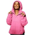 thumbnail image 1 of VISALY Hoodie Pullover Sweatshirt V Neck Pullover Jacket Oversized Long Sleeve Coats Winter Warm Lightweight Outwear with Pocket Tops Casual Dressy Sweatshirts Casual Long Sleeve Tops Pink L, 1 of 8