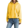 thumbnail image 1 of VISALY Hoodies Pullover Drawstring Sweatshirt Women's Autumn and Winter Fashion Plus Size Sweatshirt Casual Sweaters Pullover Women Womens Sweaters Pullover Yellow S, 1 of 6