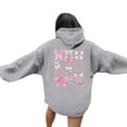 thumbnail image 1 of VISALY Hoodies Pullover Graphic Sweatshirts Women's Fashionable Youth Campus Top Printed Sweatshirt Hoodie Oversized Sweatshirt Sweatshirts for Women Loose Fit Hoodie Business Casual Sweater Grey L, 1 of 6