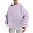 thumbnail image 1 of VISALY Hoodies Pullover Tunic Sweatshirt Hoodies Oversized Sweatshirts Pullover Sweaters Long Sleeve with Pockets Winter Fall Sweatshirt Long Sleeved Sweater Fall Sweatshirts Purple L, 1 of 8