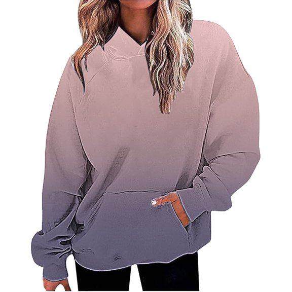 VISALY Hoodies Pullover Tunic Sweatshirt Oversized Casual Long Sleeve Loose Fashion Pockets Pullover Tops Printed Sweatshirts Soft Sweaters Womens Sweaters Dressy Casual Pullover Sweatshirt Grey Xxl