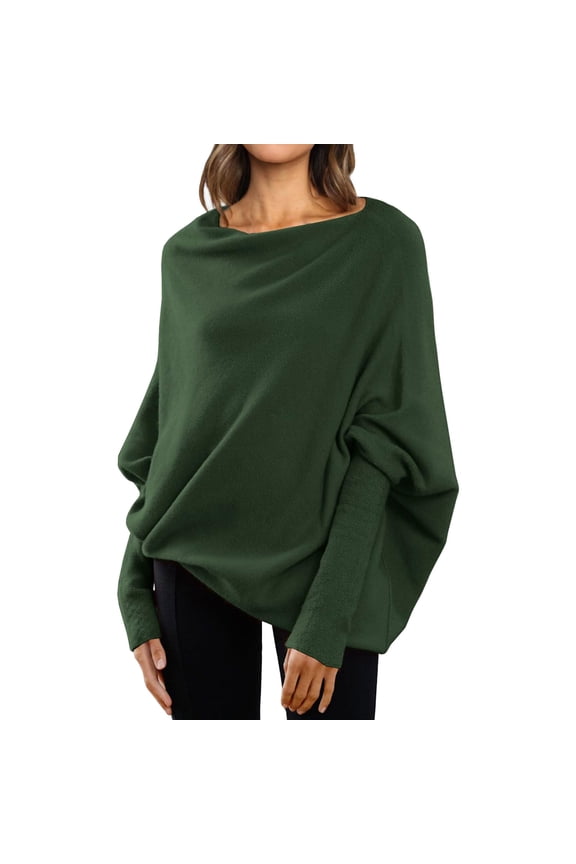 Knitted Pullover Sweaters Crochet Sweaters Light Weight Sweaters Casual Long Sleeve Tops Winter Knit Drop Shoulder Sweater Fall Boat Neck Sweater Running Sweatshirts Plain Sweatshirt Green Xl