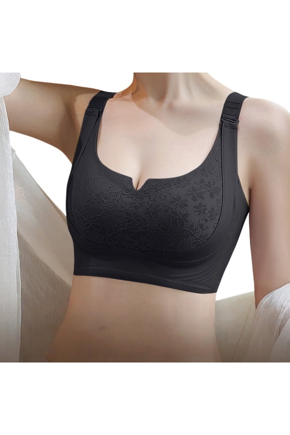 Lift Bust Shaping Bra Powerful Lifting Shaping Bras for Women Full Coverage Push Up Bra Posture Correcting Lift Bust Shaping Bra Wireless Comfy Push Up Bras Full Coverage Bras Black 42