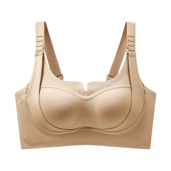 VISALY Lift Bust Shaping Bra Wide Strap Support Bra 2026 Lift Bra Soft Wireless Lift Bra Jelly Support Bra Soft Lift Bralette Daily Comfort Lift Bra Seamless Shaping Bra Soft Cup Lift Bra Beige 38