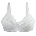 thumbnail image 1 of VISALY Light Lift Push Up Plus Size Strapless Bras for Women, Ladies Lace Stitching Embroidery Thin Large Size Bra 36-46 B-F Cup, Bra for Women Shapedly Back Smoothing Push-Up Bra, White,105F, 1 of 3