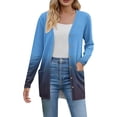 thumbnail image 1 of VISALY Long Cardigans Button Down Cardigans 2025 Fall Fashion Cardigan Soft Knit Cardigan for Women Long Sleeve Open Front Coat with Pockets Thin Cardigans Lightweight Cardigan Sweaters Dark Blue S, 1 of 6