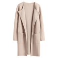 thumbnail image 1 of VISALY Long Cardigans Cardigan with Pockets Womens Knit Cardigan Sweaters Oversized Open Front Long Sleeve Lapel Casual Jacket Fall Coat Oversized Cardigans Warm Cardigan Pink M, 1 of 9