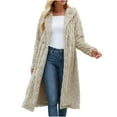 thumbnail image 1 of VISALY Long Cardigans Long Sleeve Cardigan Knit Long Sweaters for Women Lightweight Open Front Sweaters Oversized Knee Length Long Coats Chunky Cardigan Sweaters Cute Cardigans White 5Xl, 1 of 6