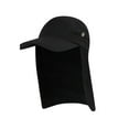 thumbnail image 1 of VISALY Neck Flap Sun Hat for Men Adjustable Wide Brim Hiking Fishing Gardening Travel Hats Lightweight Breathable Sun Baseball Cap with Neck Flap Quick Dry Outdoor Sun Protect Hat Blackone Size, 1 of 4