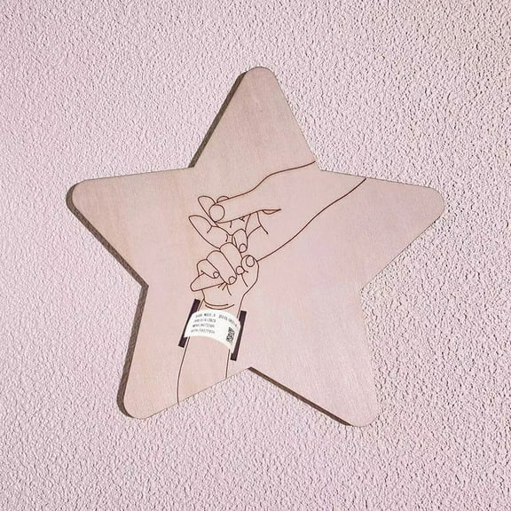 VISALY Newborn Birth Wrist Band Commemorative Wooden Crafts Baby Gift Decoration in Stock