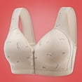 thumbnail image 1 of VISALY Nursing Bralette Front Closure Bras Womens Daisy Bra Front Closure Sports Bras Beauty Back Full Coverage Comfor Easy Close Bra Front Buckle Corset Wireless Comfortable Bras For Women Grey 3XL, 1 of 9