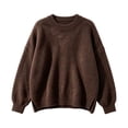 thumbnail image 1 of VISALY Oversized Long Sleeve Pullover Sweater for Women Mock Neck Crewneck Layered Knit Sweatshirt Loose Fit Jumper Drop Shoulder Side Slit Soft Knit Top Fall Winter Cozy Loungewear Clothes A L, 1 of 9