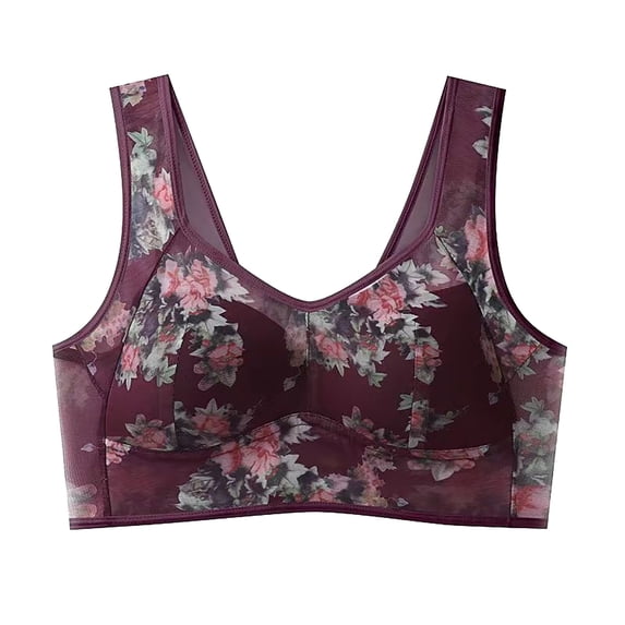 VISALY Plus Size Strapless Bras for Women, Women's Bra High Support Bras for Women Adjustable Strap Full Coverage, Womens Full Coverage Bra Strapless Bras Large Bust Strapless Bras, #A Purple,6XL