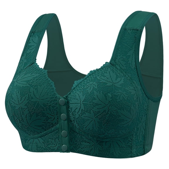 VISALY Plus Size Strapless Bras for Women, Women's Underwear Thin Lace Comfortable Breathability Underwear Large, Strapless Bras Large Bust Plus Size Sticky Bra for Large Breasts, Green,38