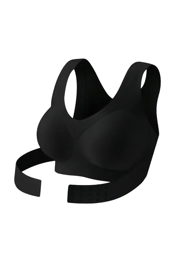 Posture Bras for Women Wireless Full Coverage Bralettes Back Correction Yoga Bra Posture Support Bra Breathable Posture Bra Adjustable Posture Bra Corrective Support Bra Black S