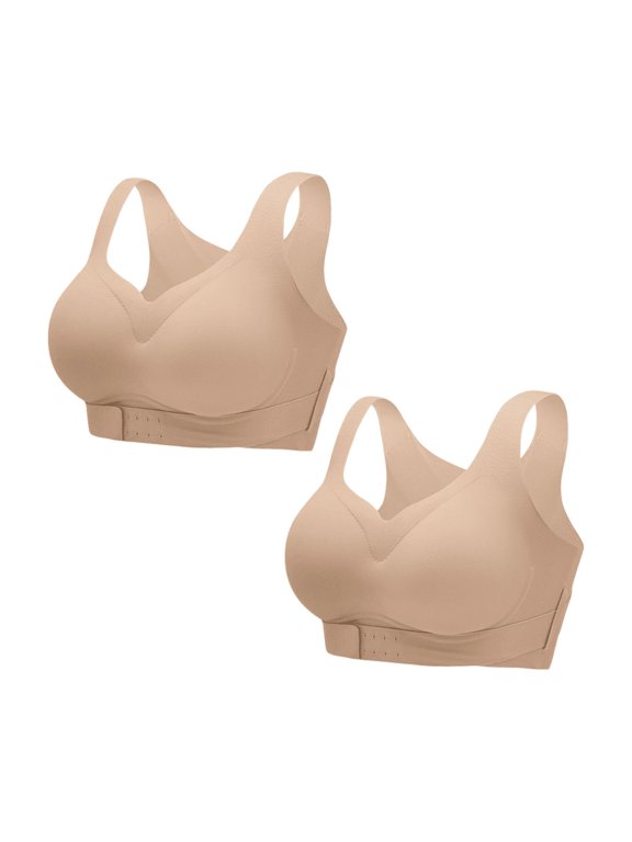Posture Corrector Lifting Shaping Bra for Women Front Closure Full Coverage Minimizer T-Shirt Bra Seamless Wireless Supportive Bra Comfy Soft Push Up No Underwire Lift Bralettes Gold M