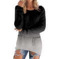thumbnail image 1 of VISALY Pullover Crewneck Sweaters Oversized Sweaters Loose Fluffy Fuzzy Pullover Long Sleeve Jumper Sweaters Long Sweatshirts Tunic Tops with Pockets Essentials Hoodie Dressy Top Fashion Tops Grey 3Xl, 1 of 5