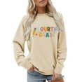 thumbnail image 1 of VISALY Pullover Crewneck Sweatshirt Graphic Sweatshirts Crewneck Sweatshirts Pullover Sweaters Long Sleeve Letter Graphic Sweater Collared Casual Sweaters Pullover Women's Pullovers Rose Gold M, 1 of 3