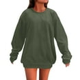 thumbnail image 1 of VISALY Pullover Crewneck Sweatshirt Tunic Sweatshirt Autumn Winter Casual Sport Solid Pullover Tops Long Sleeve Crewneck Oversized Sweatshirts Comfy Sweaters Sweatshirt Thick Sweatshirts Mint Green L, 1 of 9