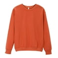 thumbnail image 1 of VISALY Pullover Crewneck Sweatshirt Tunic Sweatshirt Solid Color Round Neck Oversized Sweatshirt Long Sleeve Light Sweatshirt Loose Blouse Basic Sweater Casual Sweater Sweater Shirts Orange Xxl, 1 of 8